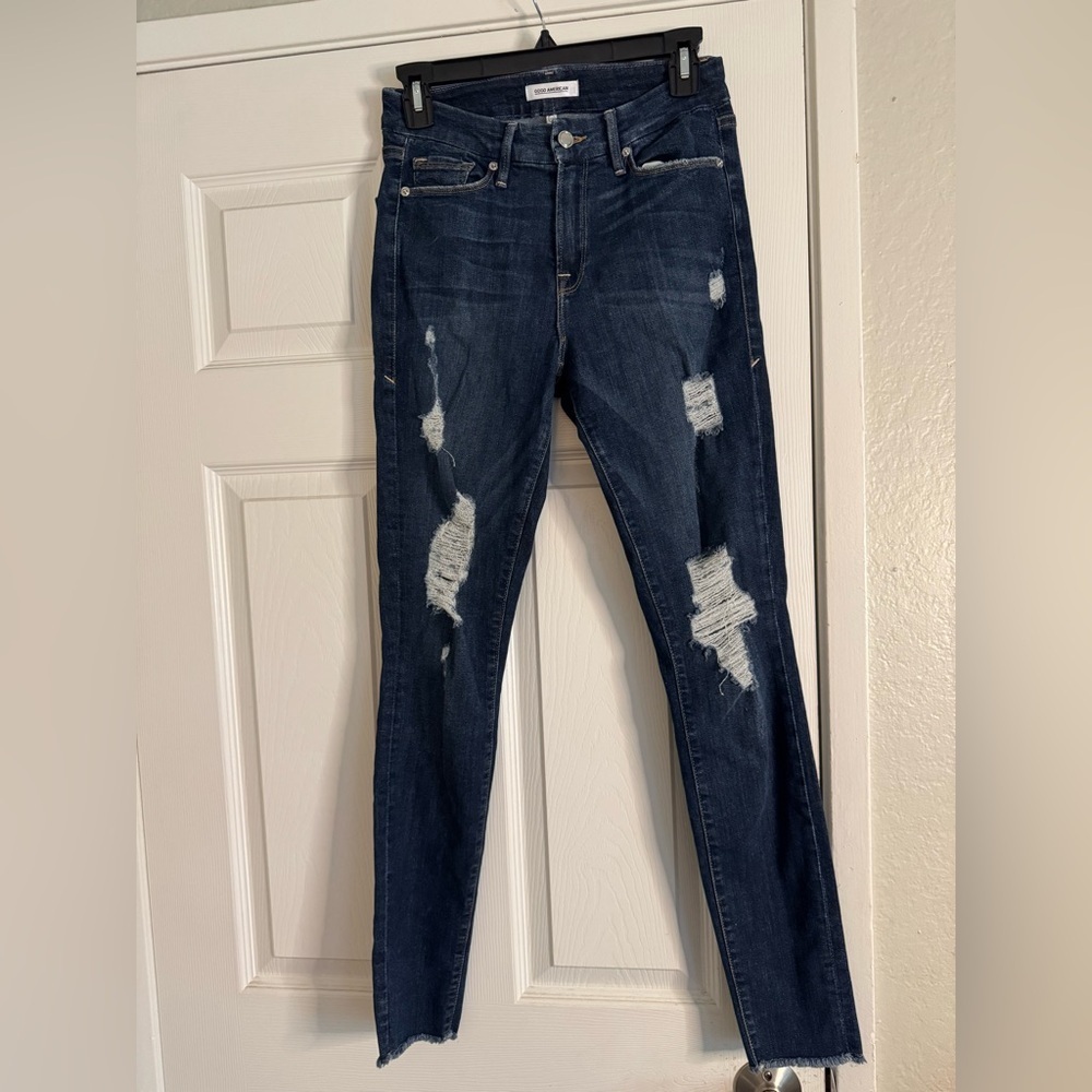 Good American Good Legs Distressed Jeans